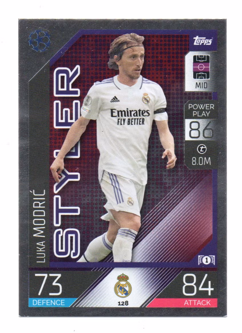2022-23 Topps Match Attax Champions League Styler  #128 Luka Modric (15-B6-REALMADRID)