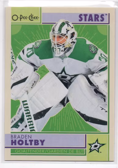 2022-23 O-Pee-Chee Retro Blank Backs #407 Braden Holtby (100-R2-NHLSTARS)