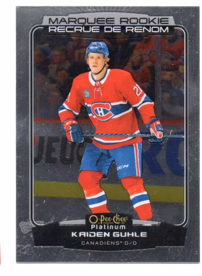 2022-23 O-Pee-Chee Platinum #292 Kaiden Guhle RC (25-C11-CANADIENS)