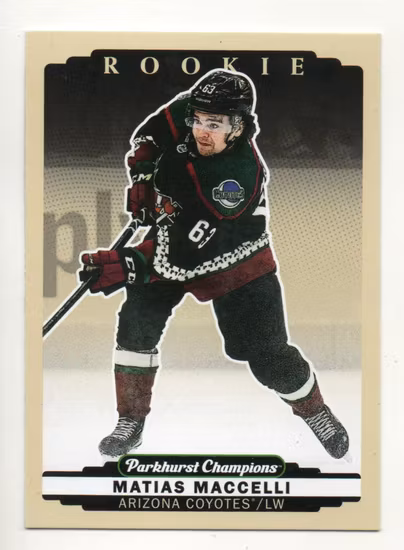2022-23 Parkhurst Champions #277 Matias Maccelli RC (10-C11-COYOTES)