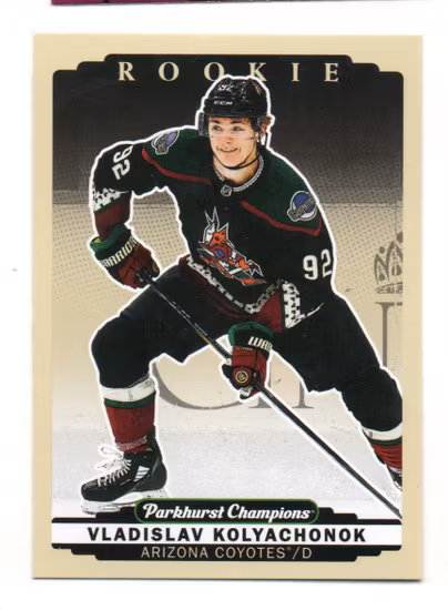 2022-23 Parkhurst Champions #290 Vladislav Kolyachonok RC (10-B1-COYOTES)
