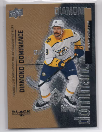 2022-23 Upper Deck Black Diamond Dominance #DD27 Filip Forsberg (20-R2-PREDATORS)