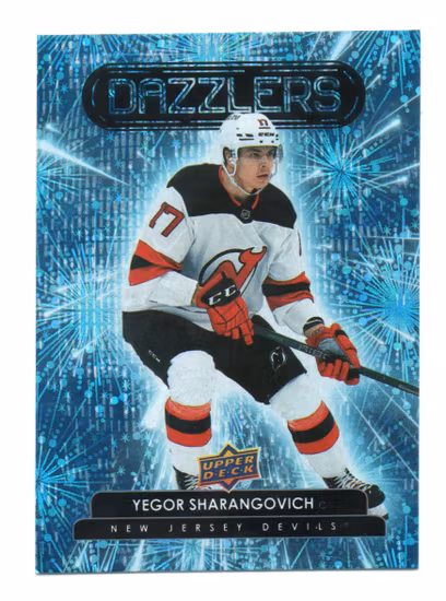 2022-23 Upper Deck Dazzlers Blue #DZ35 Yegor Sharangovich (10-C15-DEVILS)