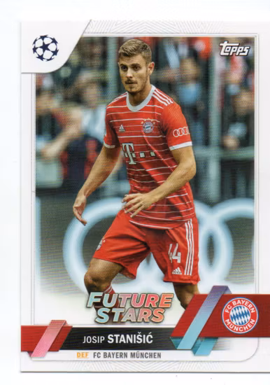 2022-23 Topps UEFA Club Competitions #16 Josip Stanisic FS (10-Q12-BAYERNMUNCHEN)
