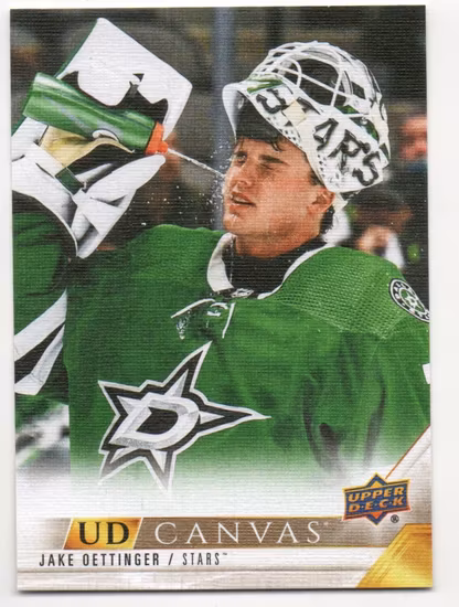 2022-23 Upper Deck UD Canvas #C147 Jake Oettinger (10-Q15-NHLSTARS)