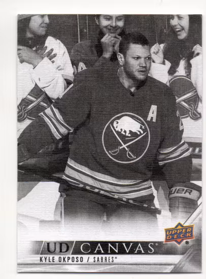 2022-23 Upper Deck UD Canvas Black and White #C11 Kyle Okposo (30-C15-SABRES)