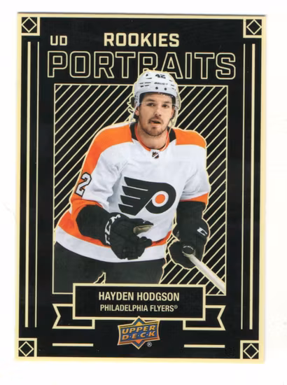 2022-23 Upper Deck UD Portraits #P62 Hayden Hodgson (10-R12-FLYERS)