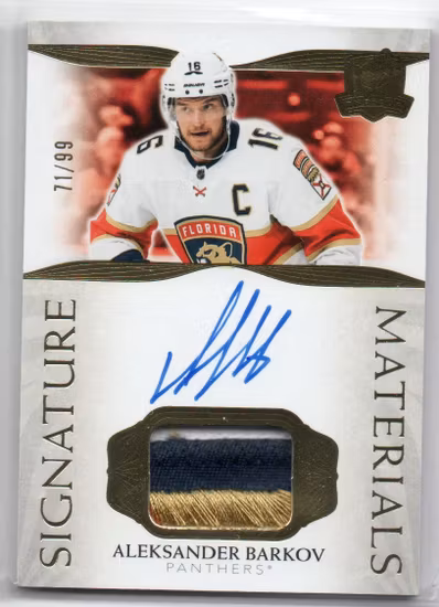 2021-22 The Cup Signature Materials #SPBA Aleksander Barkov (1000-S9-NHLPANTHERS)