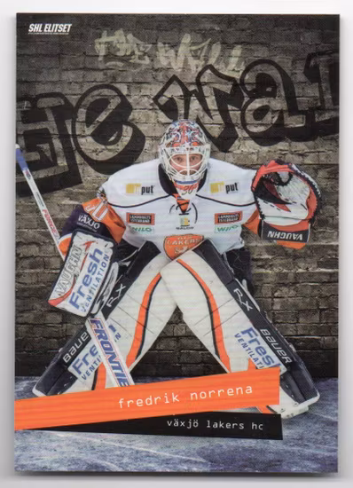 2012-13 Swedish SHL Elitset The Wall #7 Fredrik Norrena (20-S12-VÄXJÖ)