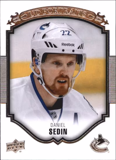 2015-16 Upper Deck UD Portraits #P24 Daniel Sedin (12-T4-CANUCKS)