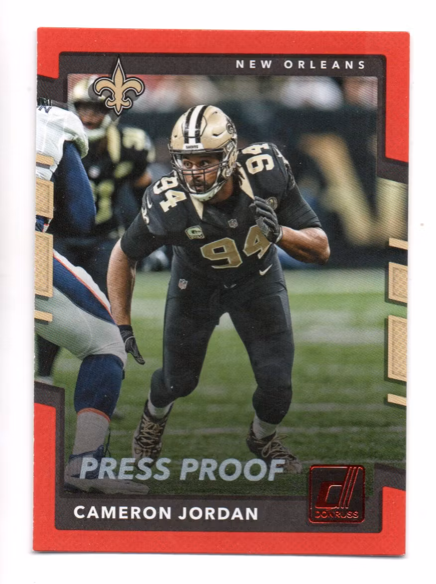 2017 Donruss Press Proofs Red #150 Cameron Jordan (20-T3-NFLSAINTS)