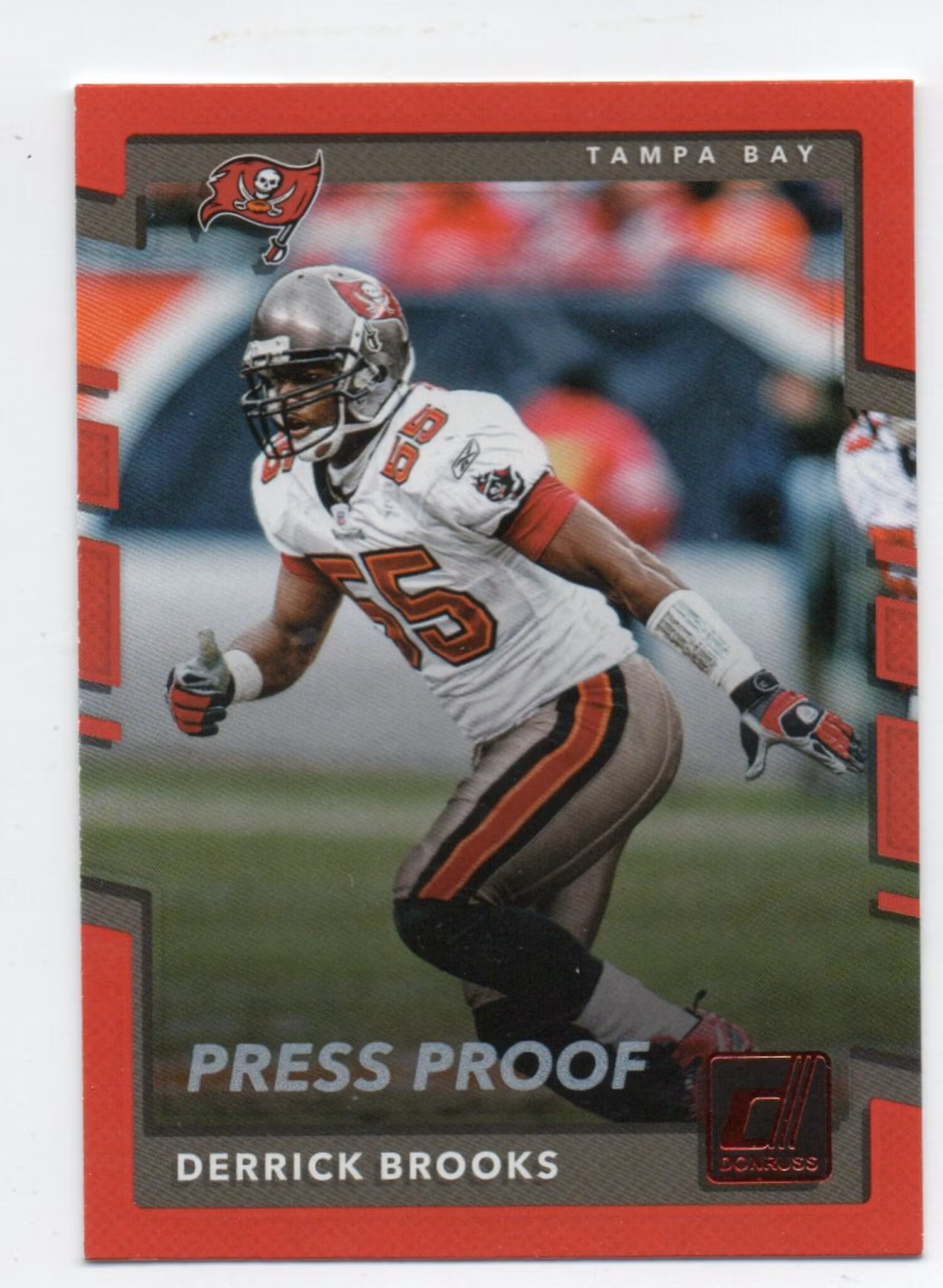 2017 Donruss Press Proofs Red #255 Derrick Brooks (20-T4-NFLBUCCANEERS)