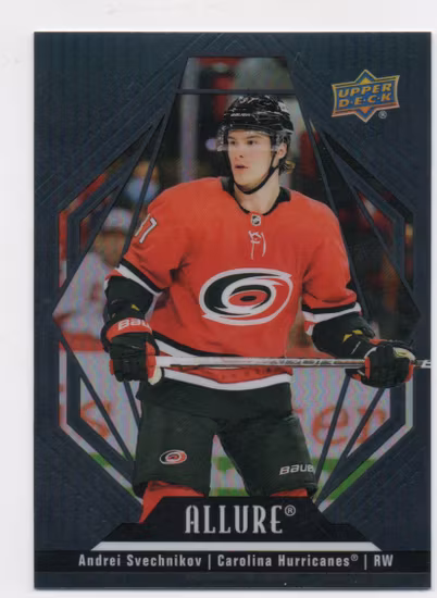 2022-23 Upper Deck Allure Black Rainbow #99 Andrei Svechnikov (15-T1-HURRICANES)