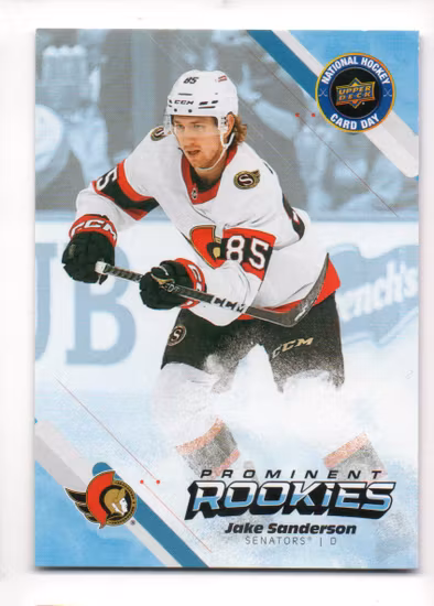 2022-23 Upper Deck National Hockey Card Day #NHCD5 Jake Sanderson (10-T1-SENATORS)