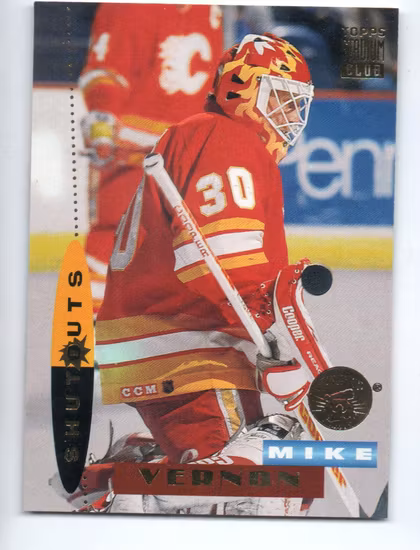 1994-95 Stadium Club Super Team Winner #189 Mike Vernon SO (20-T7-FLAMES)