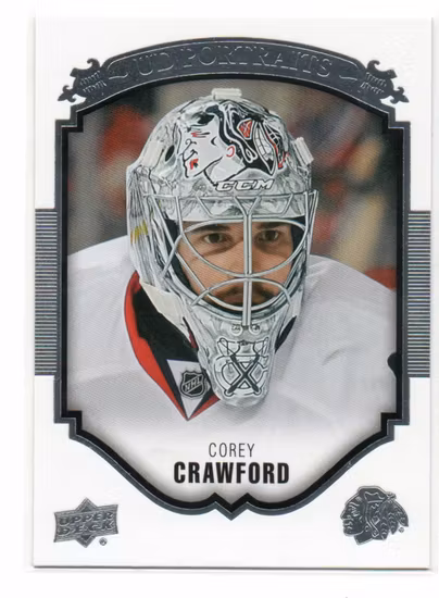 2015-16 Upper Deck UD Portraits #P6 Corey Crawford (10-T9-BLACKHAWKS)