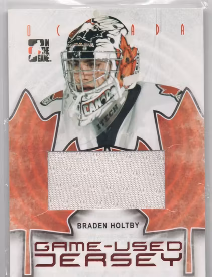 2007-08 ITG O Canada Jerseys #GUJ03 Braden Holtby (100-T10-CANADA)