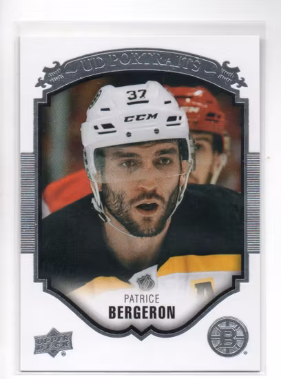 2015-16 Upper Deck UD Portraits #P46 Patrice Bergeron (10-T9-BRUINS)