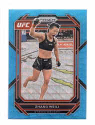 2023 Panini Prizm UFC Prizms Blue Wave #198 Zhang Weili (40-C9-UFC)