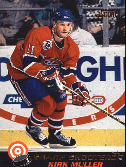 1992-93 Score Sharp Shooters #29 Kirk Muller (10-T13-CANADIENS)