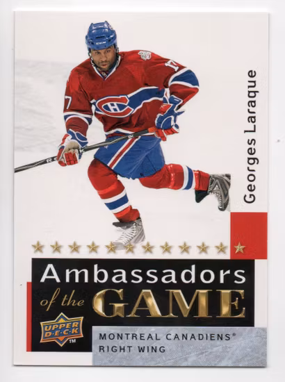 2009-10 Upper Deck Ambassadors of the Game #AG41 Georges Laraque (15-T13-CANADIENS)