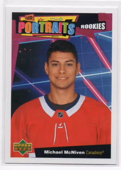 2020-21 Upper Deck UD Portraits #P80 Michael McNiven (10-T13-CANADIENS)