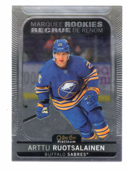 2021-22 O-Pee-Chee Platinum #219 Arttu Ruotsalainen RC (10-T13-SABRES)