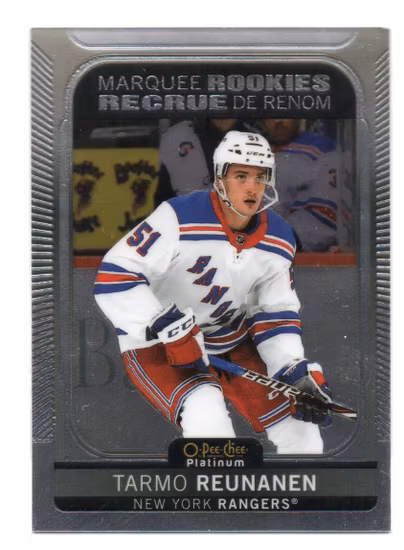 2021-22 O-Pee-Chee Platinum #241 Tarmo Reunanen RC (10-T11-RANGERS)