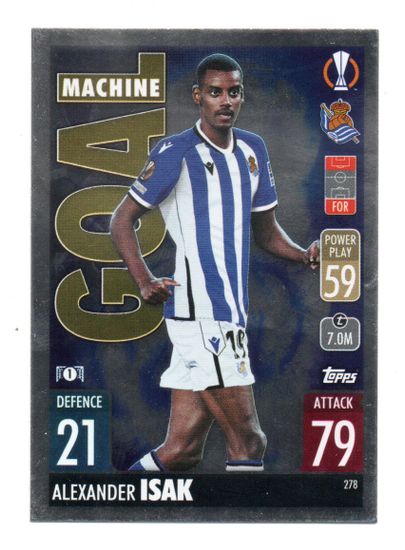 2021-22 Topps Match Attax UEFA Champions and Europa League Goal Machine #278 Alexander Isak (20-T11-REALSOCIEDAD)