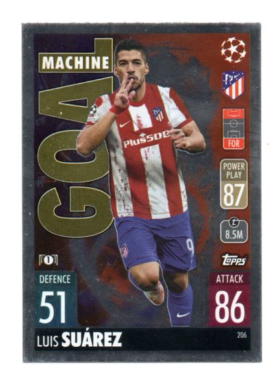2021-22 Topps Match Attax UEFA Champions League #206 Luis Suarez (10-T11-ATLETICOMADRID)