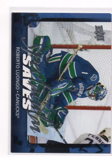2008-09 Upper Deck Spectacular Saves #SAVE7 Roberto Luongo (20-U1-CANUCKS)