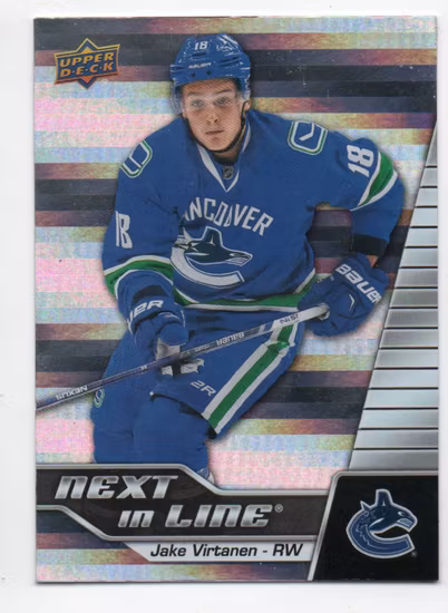 2015-16 Upper Deck Overtime Next in Line #NL13 Jake Virtanen (12-U1-CANUCKS)