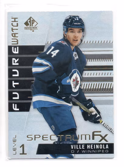 2019-20 SP Authentic Spectrum FX #S66 Ville Heinola FW (15-U1-NHLJETS)