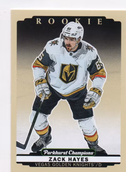 2022-23 Parkhurst Champions #272 Zack Hayes RC (10-U1-GOLDENKNIGHTS)