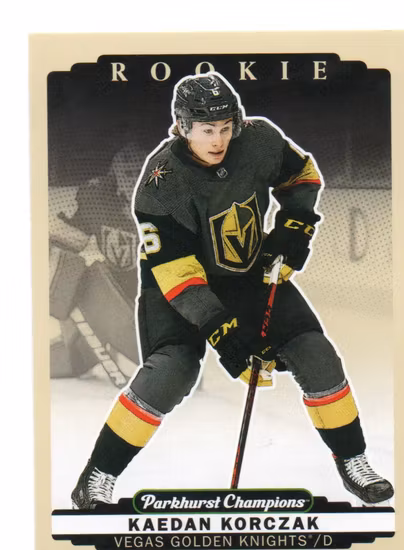 2022-23 Parkhurst Champions #289 Kaedan Korczak RC (10-U1-GOLDENKNIGHTS)