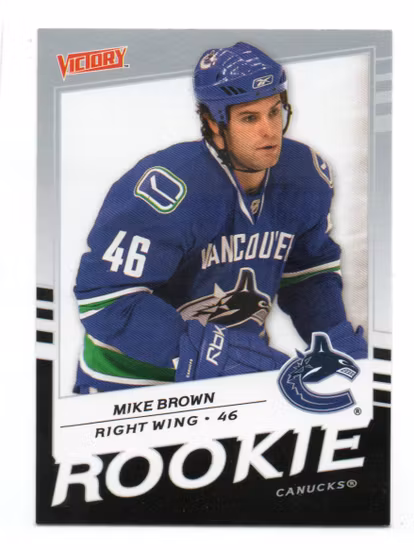 2008-09 Upper Deck Victory #229 Mike Brown RC (10-U5-CANUCKS)