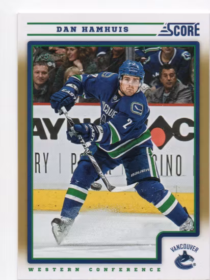 2012-13 Score Gold Rush #457 Dan Hamhuis (10-U6-CANUCKS)