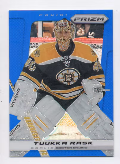 2013-14 Panini Prizm Prizms Blue #4 Tuukka Rask (30-U10-BRUINS)