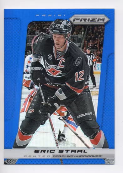 2013-14 Panini Prizm Prizms Blue #14 Eric Staal (30-U8-HURRICANES)