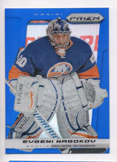 2013-14 Panini Prizm Prizms Blue #56 Evgeni Nabokov (25-U8-ISLANDERS)