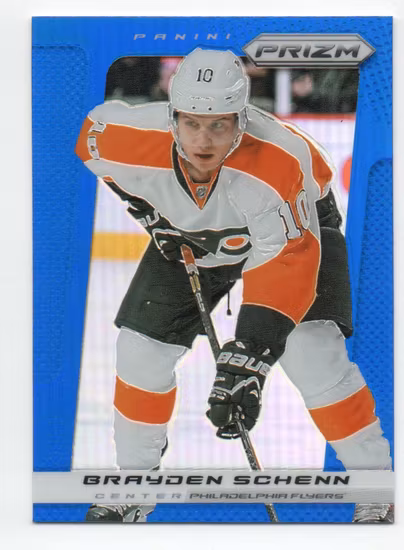 2013-14 Panini Prizm Prizms Blue #83 Brayden Schenn (25-U8-FLYERS) (2)