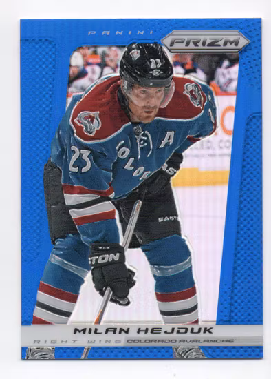 2013-14 Panini Prizm Prizms Blue #130 Milan Hejduk (20-U8-AVALANCHE)