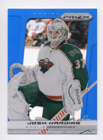 2013-14 Panini Prizm Prizms Blue #161 Josh Harding (25-U10-NHLWILD) (2)