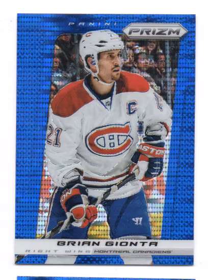 2013-14 Panini Prizm Prizms Blue Pulsar #42 Brian Gionta (12-U7-CANADIENS)