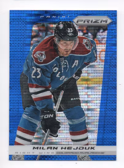 2013-14 Panini Prizm Prizms Blue Pulsar #130 Milan Hejduk (15-U9-AVALANCHE) (2)