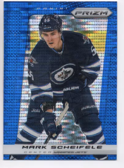 2013-14 Panini Prizm Prizms Blue Pulsar #198 Mark Scheifele (25-U7-NHLJETS)