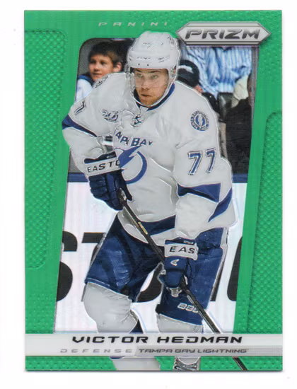 2013-14 Panini Prizm Prizms Green #95 Victor Hedman (40-U9-LIGHTNING)