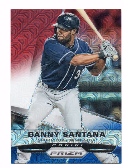 2015 Panini Prizm Prizms Red White and Blue Mojo #52 Danny Santana (15-U4-MLBTWINS)