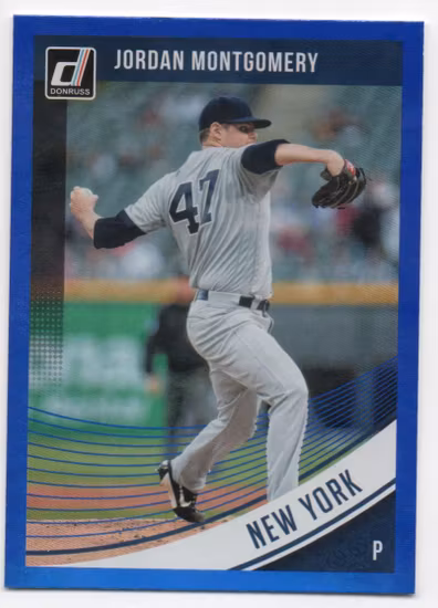2018 Donruss Holo Blue #152 Jordan Montgomery (15-U5-MLBYANKEES)