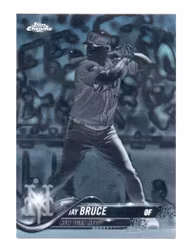 2018 Topps Chrome Black and White Negative Refractors #172 Jay Bruce (50-U4-MLBMETS)